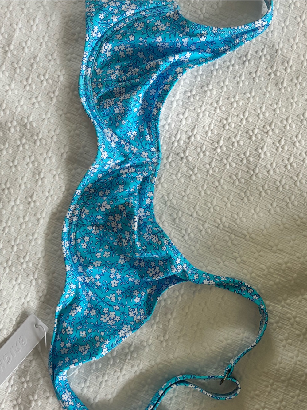Bright Swimwear Blue Floral Underwire Bikini Top